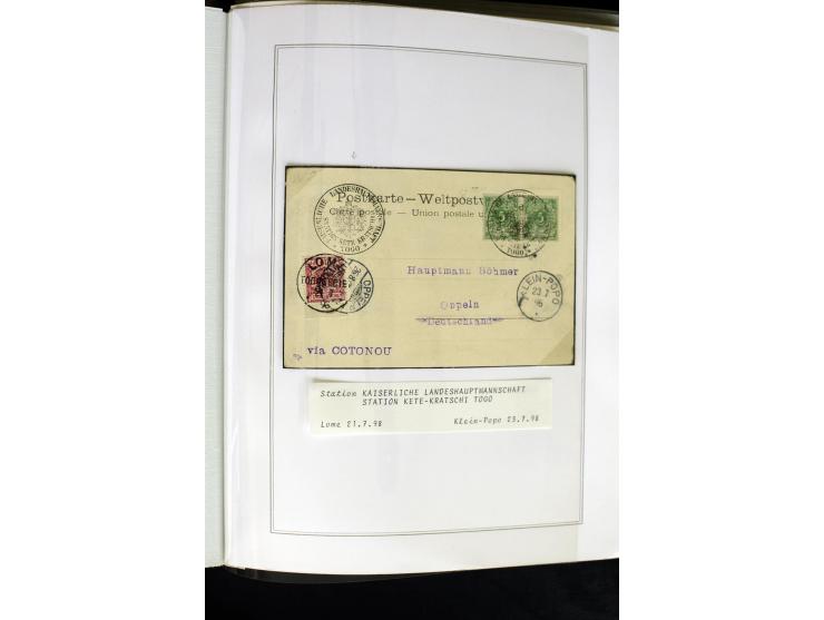 1899/1914, interessante Sammlung von Agome Palime bis Tsewie und einigen Stationsstempeln auf wenigen losen Marken, vielen sc