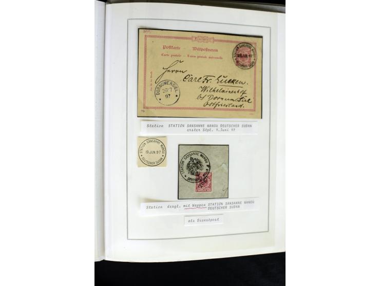1899/1914, interessante Sammlung von Agome Palime bis Tsewie und einigen Stationsstempeln auf wenigen losen Marken, vielen sc