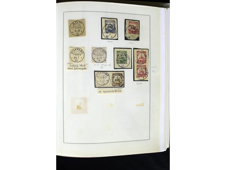 1899/1914, interessante Sammlung von Agome Palime bis Tsewie und einigen Stationsstempeln auf wenigen losen Marken, vielen sc