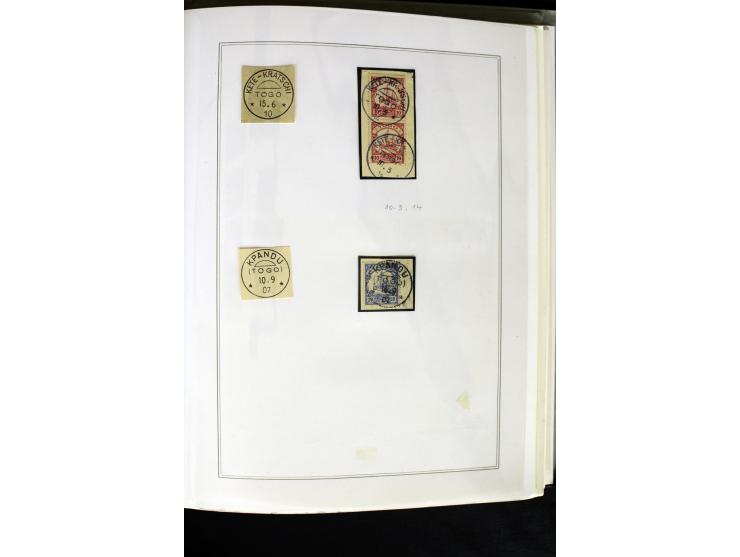 1899/1914, interessante Sammlung von Agome Palime bis Tsewie und einigen Stationsstempeln auf wenigen losen Marken, vielen sc