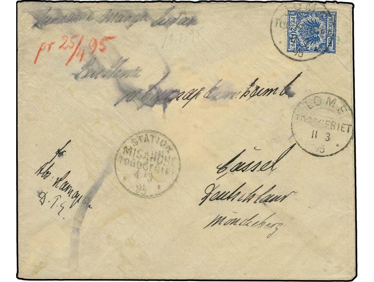"STATION MISAHÖHE 4.3.95", klar auf Brief mit hds. Aufgabeortsangabe "Sansanne Mangu Sudan" und Absendervermerk vom Leiter de