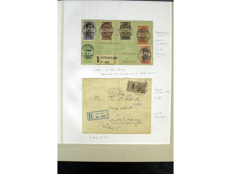 1914/1922, interessante Sammlung inkl. Frz. Besetzung mit einigen besseren Marken, schönen Briefstücken und einigen Briefen u