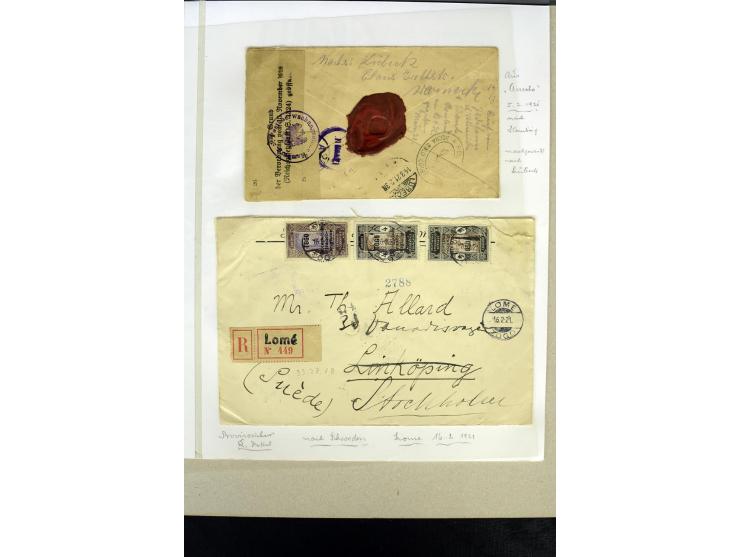 1914/1922, interessante Sammlung inkl. Frz. Besetzung mit einigen besseren Marken, schönen Briefstücken und einigen Briefen u