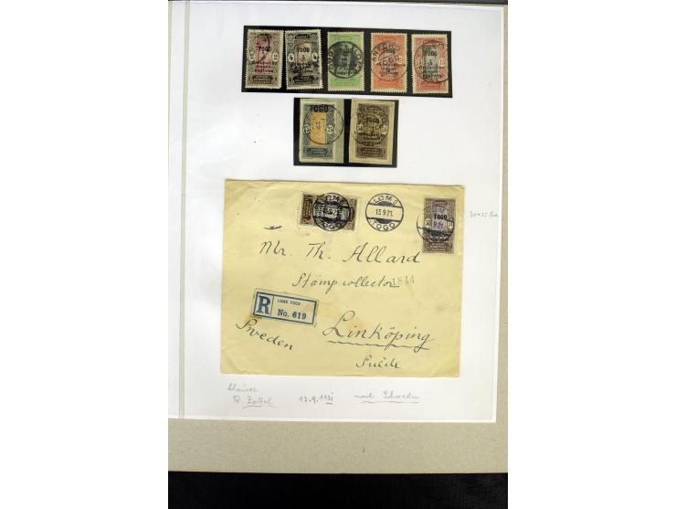 1914/1922, interessante Sammlung inkl. Frz. Besetzung mit einigen besseren Marken, schönen Briefstücken und einigen Briefen u