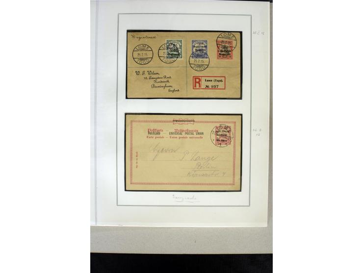 1914/1922, interessante Sammlung inkl. Frz. Besetzung mit einigen besseren Marken, schönen Briefstücken und einigen Briefen u