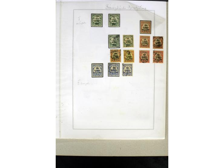 1914/1922, interessante Sammlung inkl. Frz. Besetzung mit einigen besseren Marken, schönen Briefstücken und einigen Briefen u