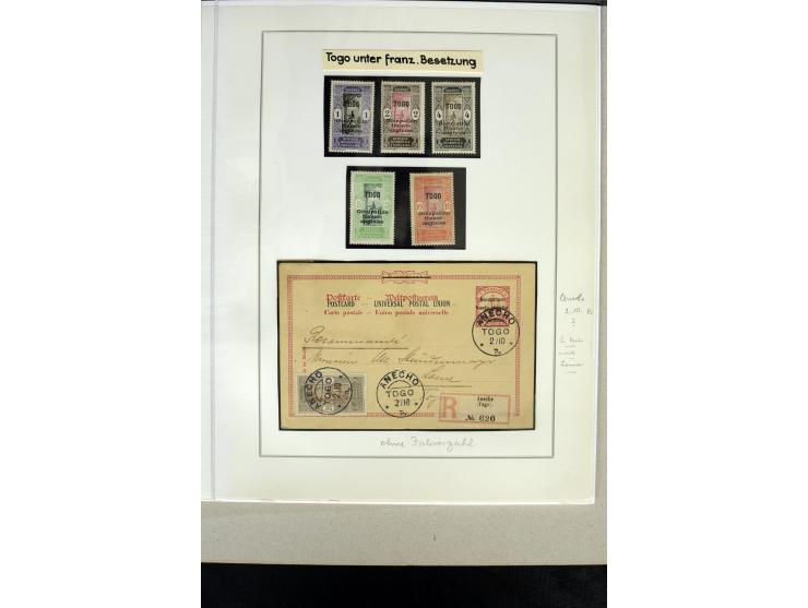 1914/1922, interessante Sammlung inkl. Frz. Besetzung mit einigen besseren Marken, schönen Briefstücken und einigen Briefen u