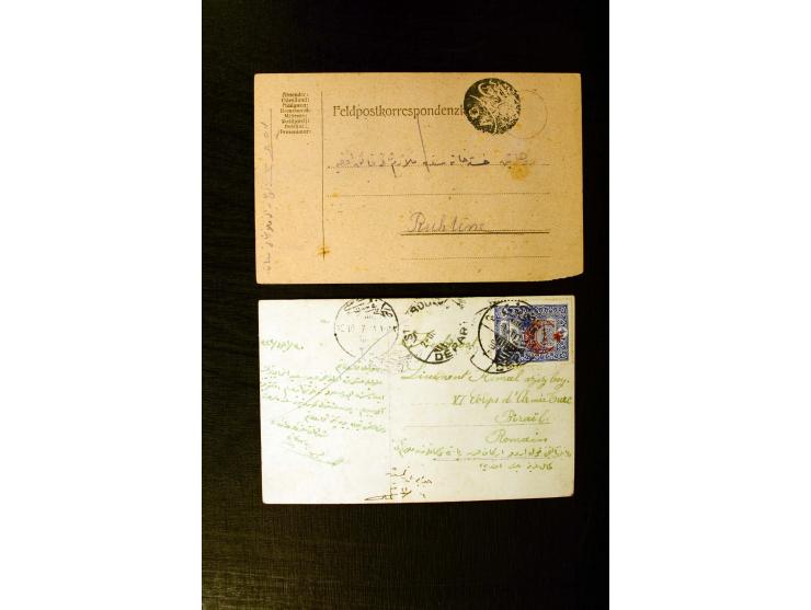 FPO-SAHRA POSTASI: 1914/18, collection of more than 60 cards and covers with many scarce and rare items incl. several Holy La