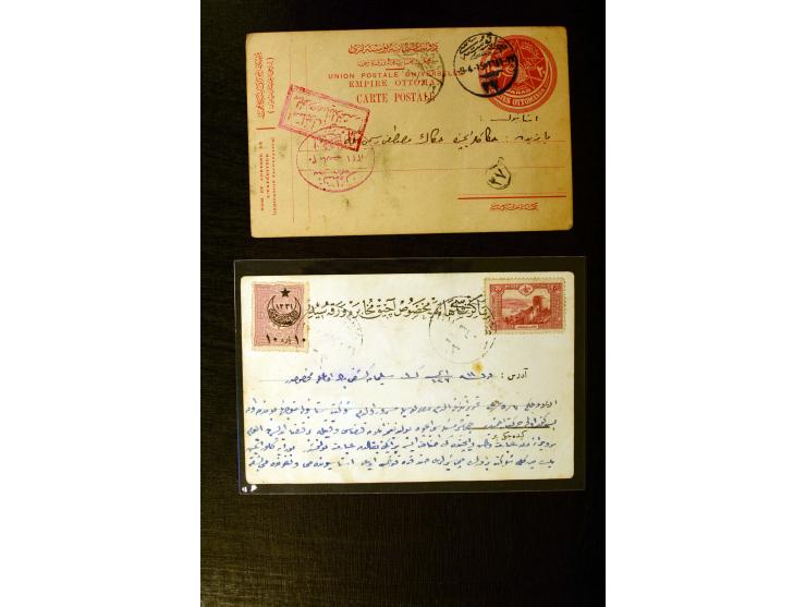FPO-SAHRA POSTASI: 1914/18, collection of more than 60 cards and covers with many scarce and rare items incl. several Holy La