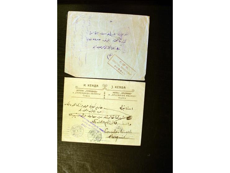 POW: 1913/19 (ca.), 13 cards and covers to and from prisoners of war, many different camps incl Malta, Egypt, Sibiria etc., a