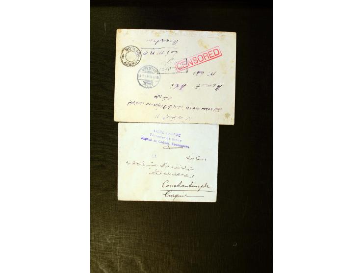 POW: 1913/19 (ca.), 13 cards and covers to and from prisoners of war, many different camps incl Malta, Egypt, Sibiria etc., a