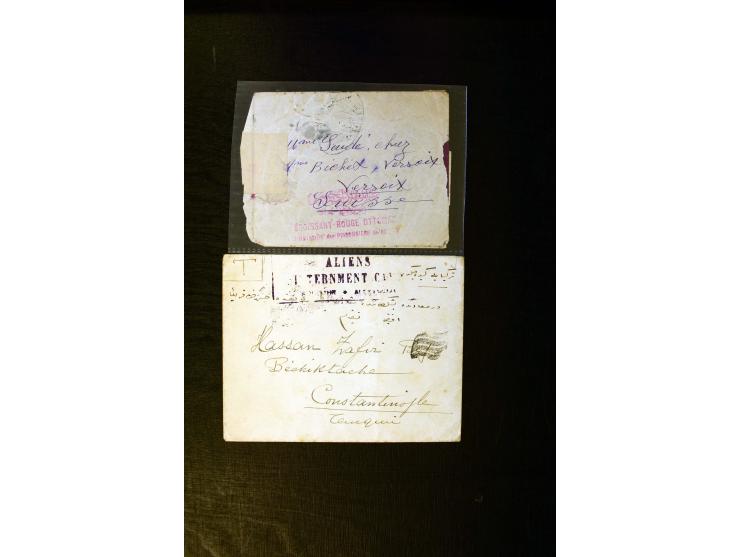 POW: 1913/19 (ca.), 13 cards and covers to and from prisoners of war, many different camps incl Malta, Egypt, Sibiria etc., a