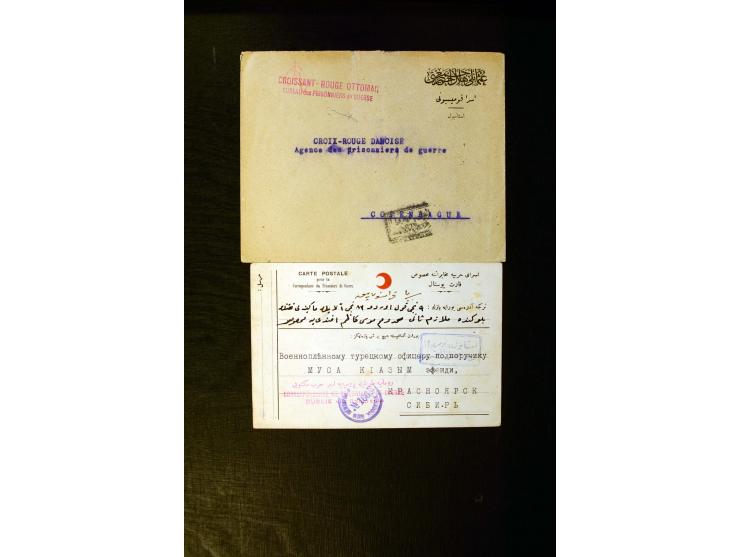 POW: 1913/19 (ca.), 13 cards and covers to and from prisoners of war, many different camps incl Malta, Egypt, Sibiria etc., a