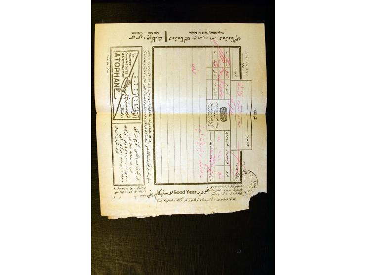 OTTOMAN EMPIRE: 1860/1918 (ca.), over 140 postcards, letters, newspapers and postal documents incl. scarce cancellations, rai