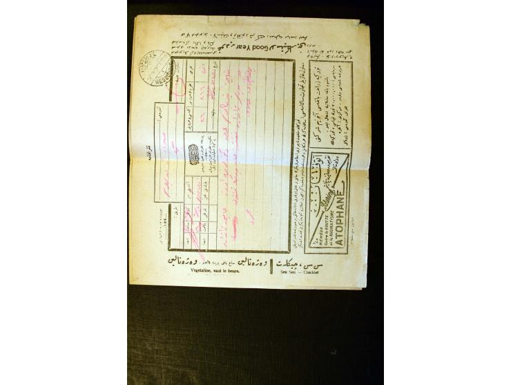 OTTOMAN EMPIRE: 1860/1918 (ca.), over 140 postcards, letters, newspapers and postal documents incl. scarce cancellations, rai