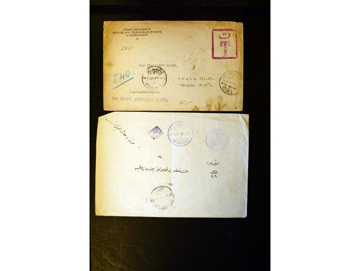 OTTOMAN EMPIRE: 1860/1918 (ca.), over 140 postcards, letters, newspapers and postal documents incl. scarce cancellations, rai