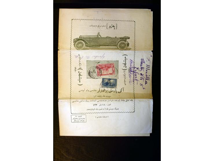 OTTOMAN EMPIRE: 1860/1918 (ca.), over 140 postcards, letters, newspapers and postal documents incl. scarce cancellations, rai