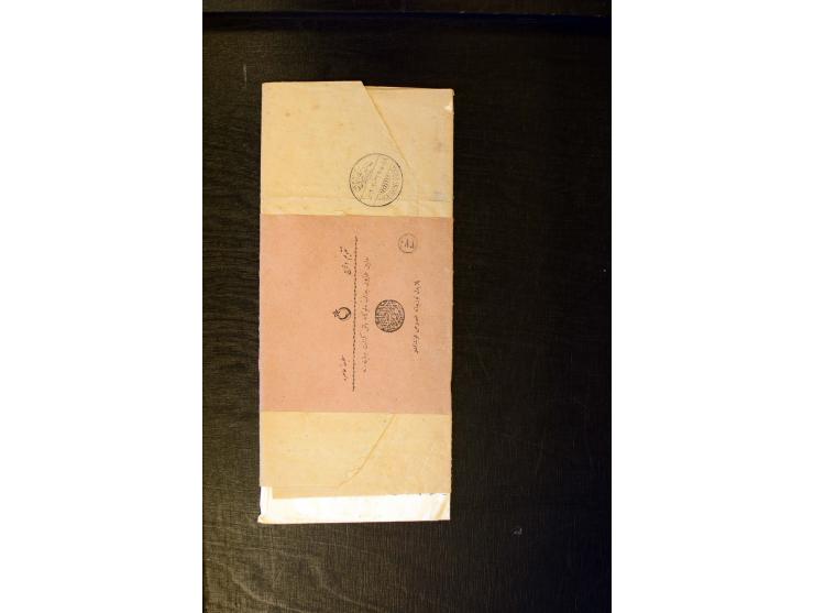 OTTOMAN EMPIRE: 1860/1918 (ca.), over 140 postcards, letters, newspapers and postal documents incl. scarce cancellations, rai