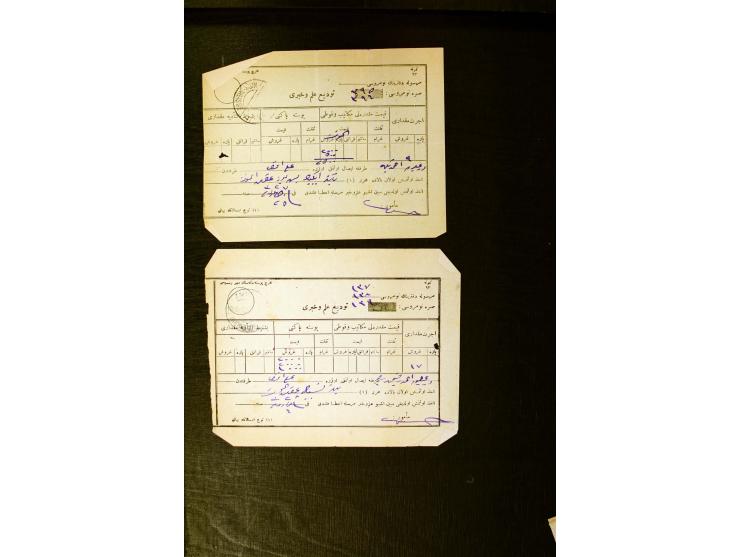 OTTOMAN EMPIRE: 1860/1918 (ca.), over 140 postcards, letters, newspapers and postal documents incl. scarce cancellations, rai