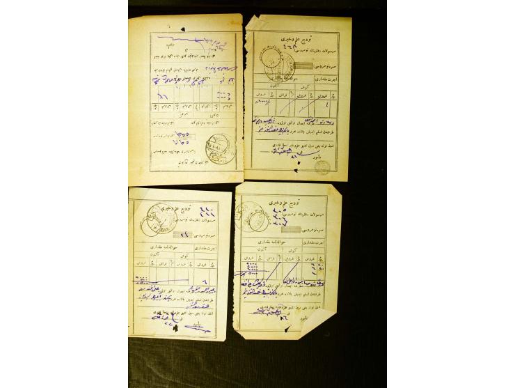 OTTOMAN EMPIRE: 1860/1918 (ca.), over 140 postcards, letters, newspapers and postal documents incl. scarce cancellations, rai