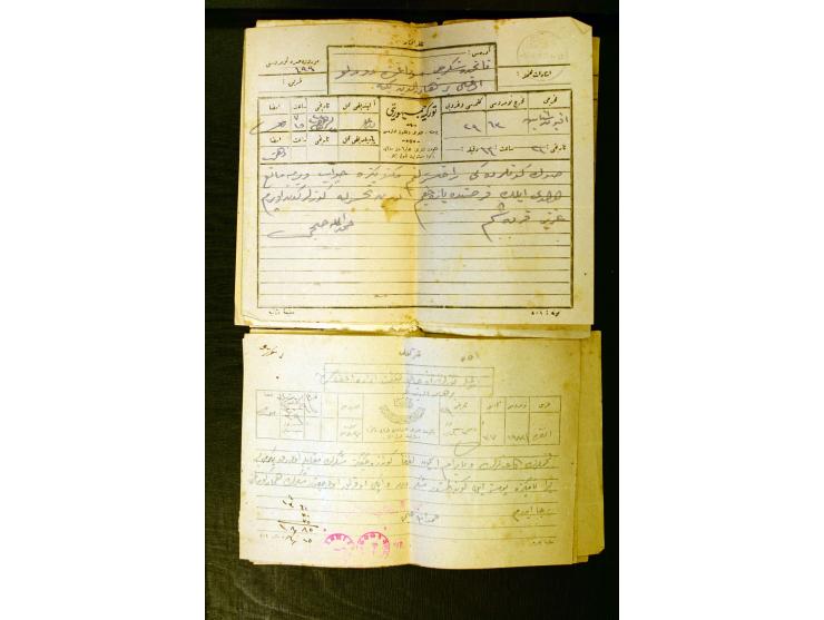 OTTOMAN EMPIRE: 1860/1918 (ca.), over 140 postcards, letters, newspapers and postal documents incl. scarce cancellations, rai