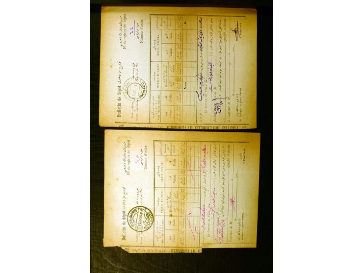OTTOMAN EMPIRE: 1860/1918 (ca.), over 140 postcards, letters, newspapers and postal documents incl. scarce cancellations, rai