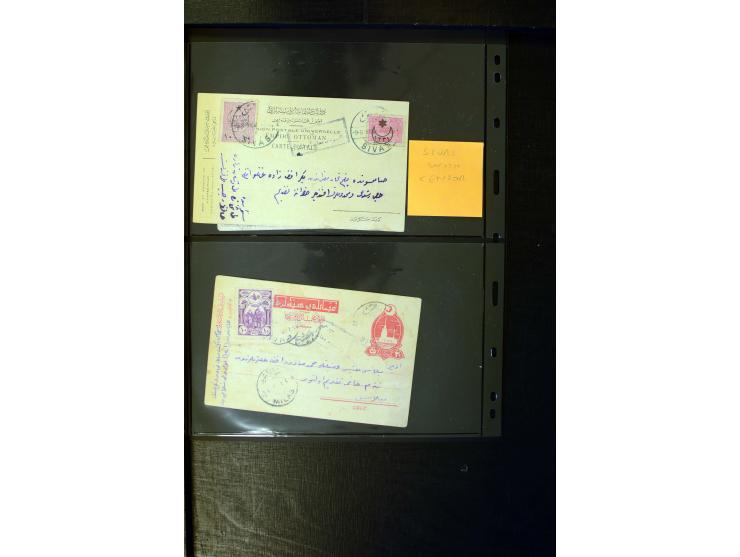 OTTOMAN EMPIRE: 1860/1918 (ca.), over 140 postcards, letters, newspapers and postal documents incl. scarce cancellations, rai