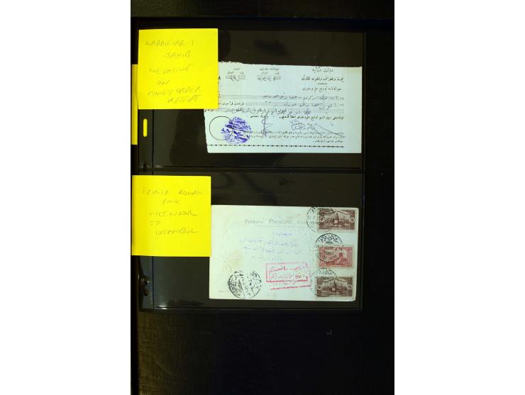 OTTOMAN EMPIRE: 1860/1918 (ca.), over 140 postcards, letters, newspapers and postal documents incl. scarce cancellations, rai