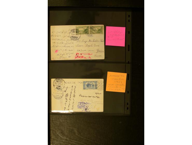 OTTOMAN EMPIRE: 1860/1918 (ca.), over 140 postcards, letters, newspapers and postal documents incl. scarce cancellations, rai