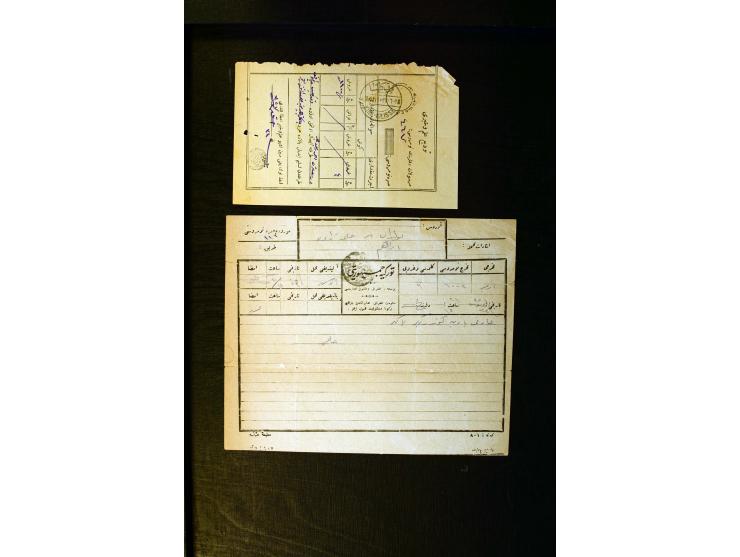 OTTOMAN EMPIRE: 1860/1918 (ca.), over 140 postcards, letters, newspapers and postal documents incl. scarce cancellations, rai