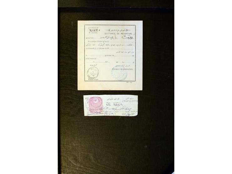 OTTOMAN EMPIRE: 1860/1918 (ca.), over 140 postcards, letters, newspapers and postal documents incl. scarce cancellations, rai