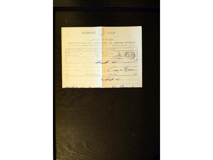 OTTOMAN EMPIRE: 1860/1918 (ca.), over 140 postcards, letters, newspapers and postal documents incl. scarce cancellations, rai