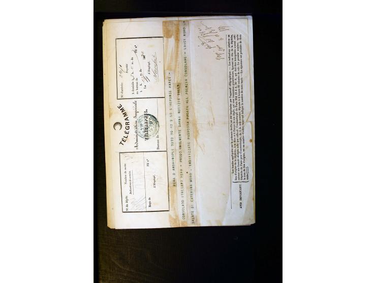 OTTOMAN EMPIRE: 1860/1918 (ca.), over 140 postcards, letters, newspapers and postal documents incl. scarce cancellations, rai