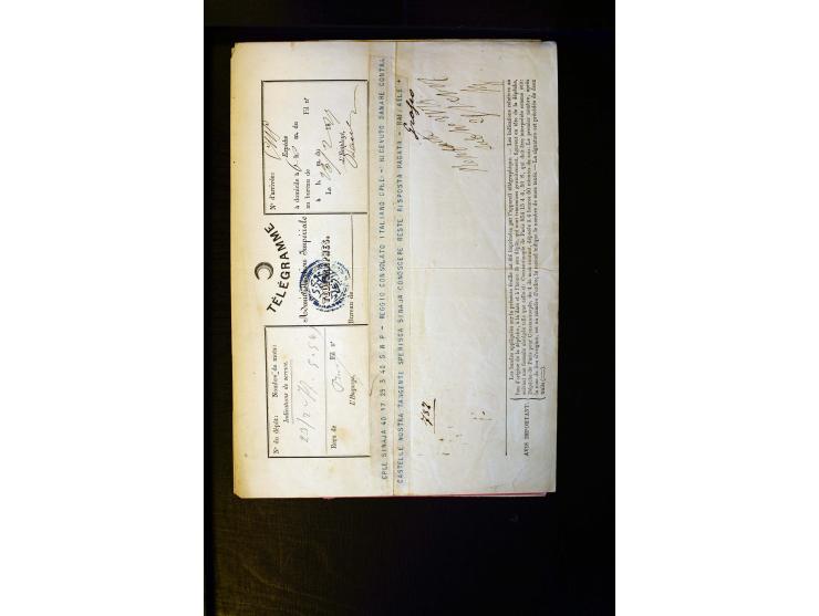 OTTOMAN EMPIRE: 1860/1918 (ca.), over 140 postcards, letters, newspapers and postal documents incl. scarce cancellations, rai