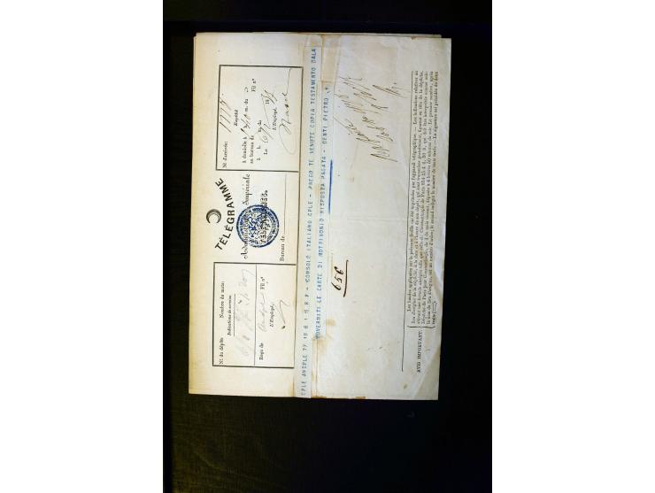 OTTOMAN EMPIRE: 1860/1918 (ca.), over 140 postcards, letters, newspapers and postal documents incl. scarce cancellations, rai