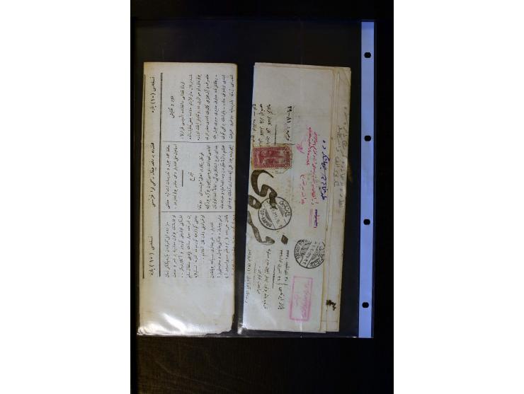 OTTOMAN EMPIRE: 1860/1918 (ca.), over 140 postcards, letters, newspapers and postal documents incl. scarce cancellations, rai