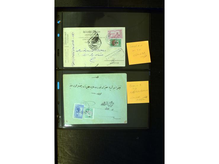 OTTOMAN EMPIRE: 1860/1918 (ca.), over 140 postcards, letters, newspapers and postal documents incl. scarce cancellations, rai