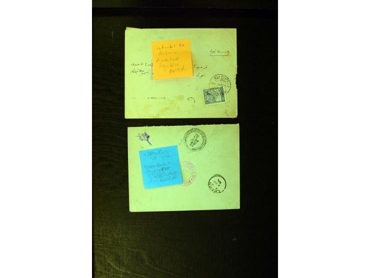 OTTOMAN EMPIRE: 1860/1918 (ca.), over 140 postcards, letters, newspapers and postal documents incl. scarce cancellations, rai