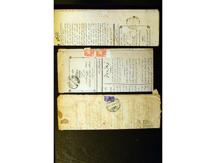 OTTOMAN EMPIRE: 1860/1918 (ca.), over 140 postcards, letters, newspapers and postal documents incl. scarce cancellations, rai