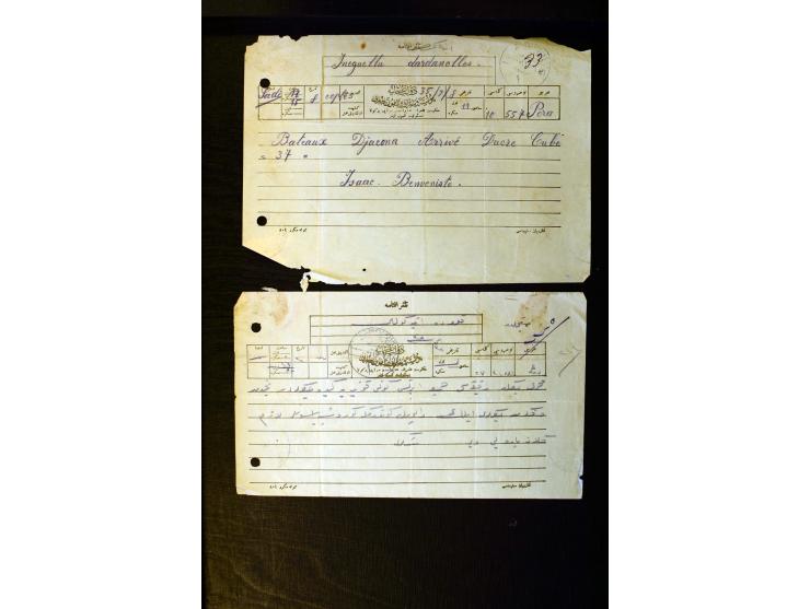OTTOMAN EMPIRE: 1860/1918 (ca.), over 140 postcards, letters, newspapers and postal documents incl. scarce cancellations, rai
