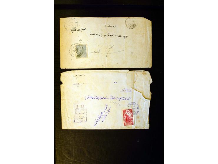 OTTOMAN EMPIRE: 1860/1918 (ca.), over 140 postcards, letters, newspapers and postal documents incl. scarce cancellations, rai