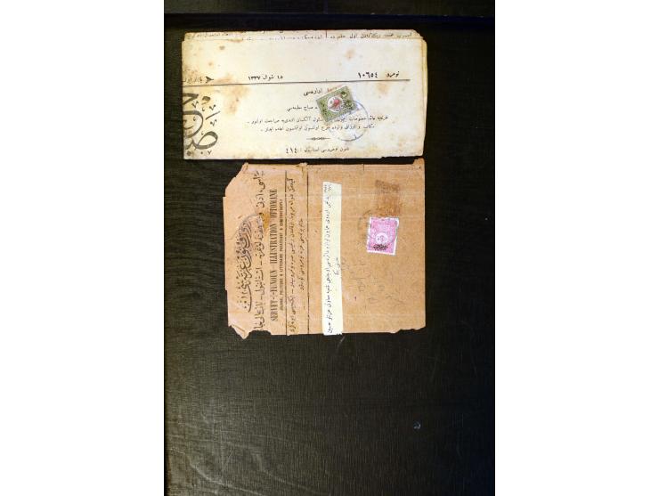 OTTOMAN EMPIRE: 1860/1918 (ca.), over 140 postcards, letters, newspapers and postal documents incl. scarce cancellations, rai
