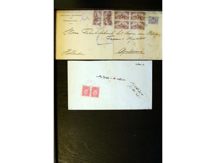 OTTOMAN EMPIRE: 1860/1918 (ca.), over 140 postcards, letters, newspapers and postal documents incl. scarce cancellations, rai