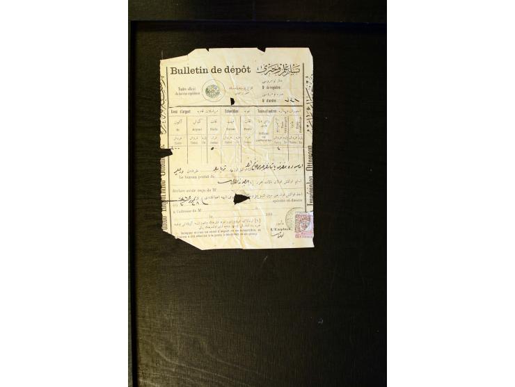 OTTOMAN EMPIRE: 1860/1918 (ca.), over 140 postcards, letters, newspapers and postal documents incl. scarce cancellations, rai