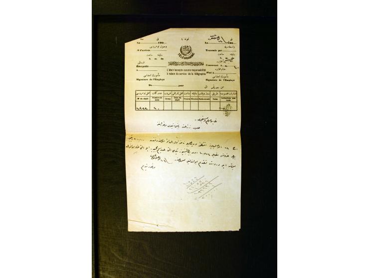 OTTOMAN EMPIRE: 1860/1918 (ca.), over 140 postcards, letters, newspapers and postal documents incl. scarce cancellations, rai