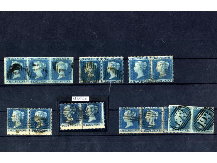 1854/55, plating study of the states and repairs of the &sbquo;A«-row and «T»-row stamps of plate 4 (imperf. & perf.), includ