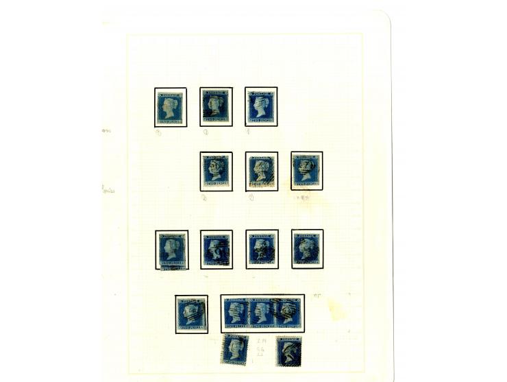 1854/55, plating study of the states and repairs of the &sbquo;A«-row and «T»-row stamps of plate 4 (imperf. & perf.), includ