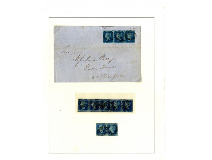 1854/55, plating study of the states and repairs of the &sbquo;A«-row and «T»-row stamps of plate 4 (imperf. & perf.), includ