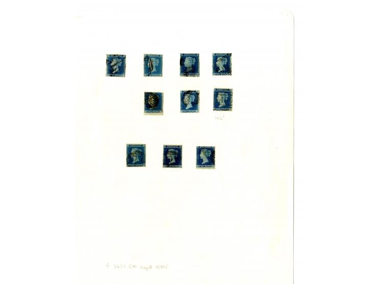 1854/55, plating study of the states and repairs of the &sbquo;A«-row and «T»-row stamps of plate 4 (imperf. & perf.), includ