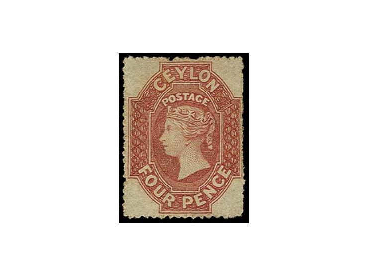 4 d. dull rose, intermediate perforated 14:15½,  fresh colour, unused without gum, fine and scarce, certificate RPS (1988)
